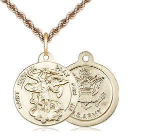 14kt Gold Filled Saint Michael Army Medal | Medium