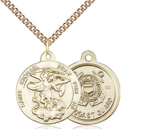 14kt Gold Filled Saint Michael Coast Guard Medal Religious Jewelry