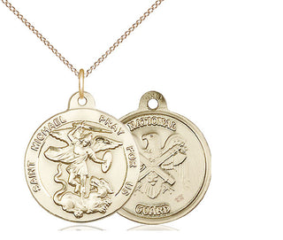 14kt Gold Filled Saint Michael National Guard Medal Religious Jewelry