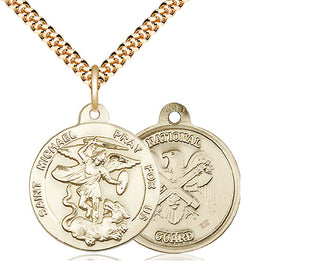 14kt Gold Filled Saint Michael National Guard Medal Religious Jewelry