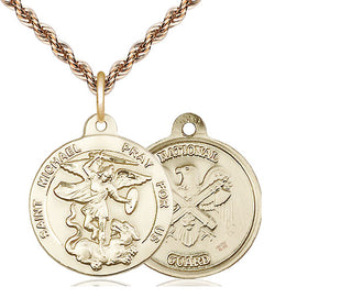 14kt Gold Filled Saint Michael National Guard Medal | Medium