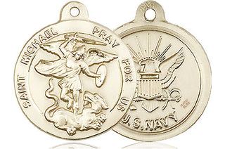 14kt Gold Filled Saint Michael Navy Medal