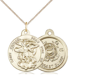 14kt Gold Saint Michael Coast Guard Medal