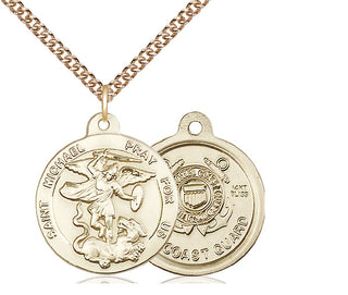 14kt Gold Saint Michael Coast Guard Medal