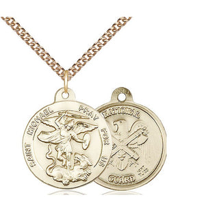 14kt Gold Saint Michael National Guard Medal