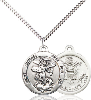 Pewter Saint Michael Army Medal Religious Jewelry