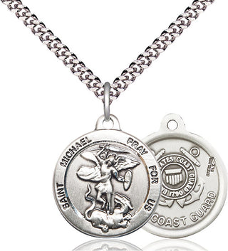 Pewter Saint Michael Coast Guard Medal Religious Jewelry