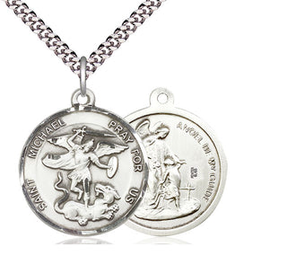 Pewter Saint Michael the Archangel Medal Catholic Jewelry