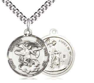 Pewter Saint Michael the Archangel Medal Catholic Jewelry