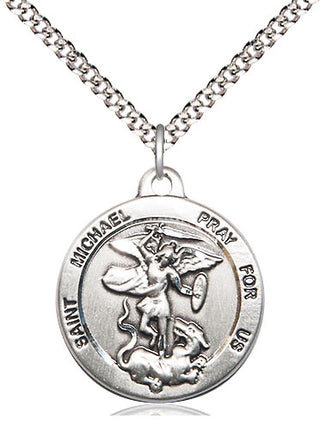 Sterling Silver Saint Michael the Archangel Medal | Medium