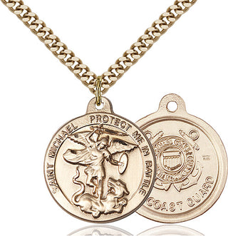 14kt Gold Filled Saint Michael Coast Guard Medal Religious Jewelry