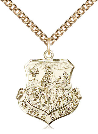 14kt Gold Filled Lord Is My Shepherd Medal Catholic Jewelry