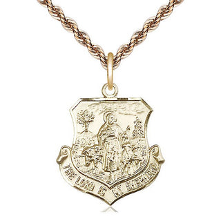 14kt Gold Filled Lord Is My Shepherd Medal Catholic Jewelry