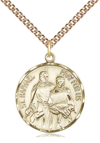 14kt Gold Saint Raphael Medal