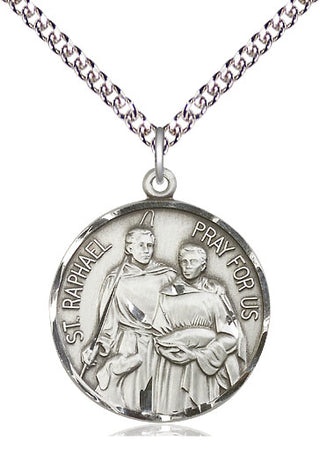 Sterling Silver Saint Raphael Medal Catholic Jewelry