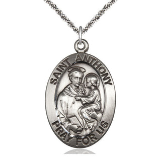 Sterling Silver Saint Anthony Medal Catholic Jewelry