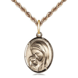 14kt Gold Madonna & Child Medal