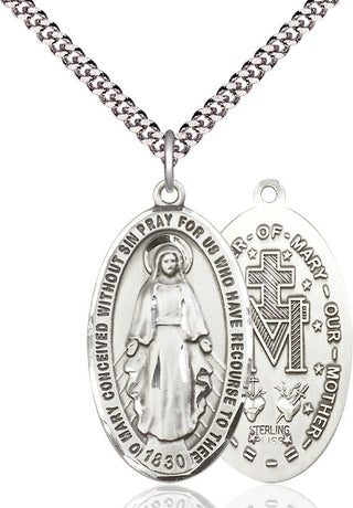 Pewter Miraculous Medal Catholic Jewelry
