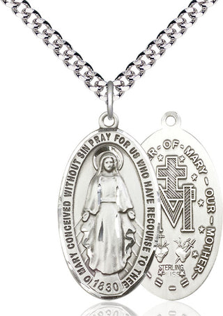 Pewter Miraculous Medal Catholic Jewelry