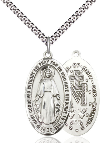 Pewter Miraculous Medal Catholic Jewelry
