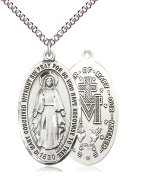 Sterling Silver Miraculous Medal Catholic Jewelry