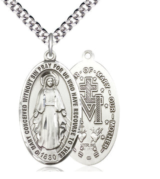 Sterling Silver Miraculous Medal Catholic Jewelry