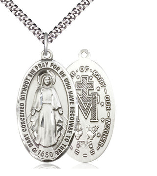 Sterling Silver Miraculous Medal Catholic Jewelry