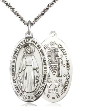 Sterling Silver Miraculous Medal Catholic Jewelry