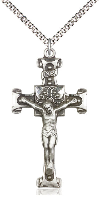 Pewter Crucifix Medal Catholic Jewelry