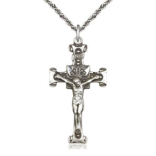 Sterling Silver Crucifix Medal Catholic Jewelry