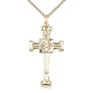 14kt Gold Filled Cross Medal Catholic Jewelry