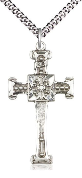 Sterling Silver Cross Medal Catholic Jewelry