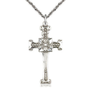 Sterling Silver Cross Medal Catholic Jewelry