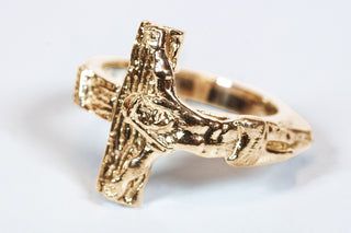 14kt Gold Crucifix Ring