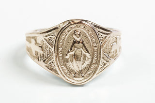 14kt Gold Miraculous Medal Ring