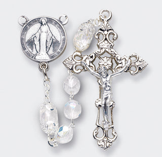 7MM Crystal Rosary with Mystery Center
