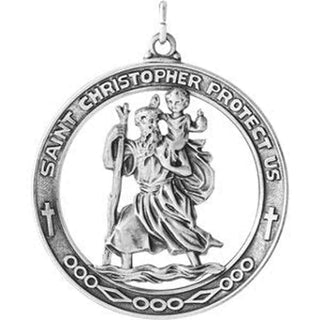 Sterling Silver 29 MM St. Christopher Medal