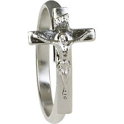 Silver Plated Crucifix Ring