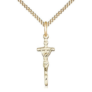 14kt Gold Filled Papal Crucifix Medal Catholic Jewelry