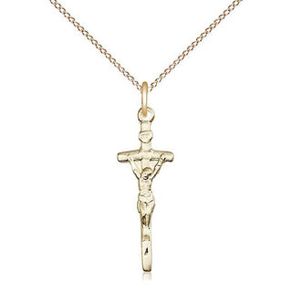 14kt Gold Filled Papal Crucifix Medal Catholic Jewelry