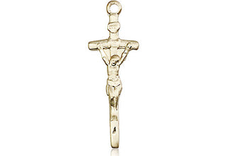 14kt Gold Papal Crucifix Medal