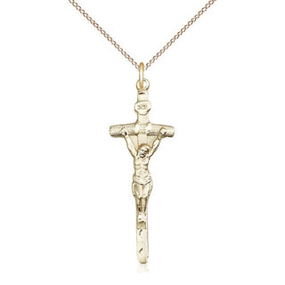 14kt Gold Filled Papal Crucifix Medal Catholic Jewelry