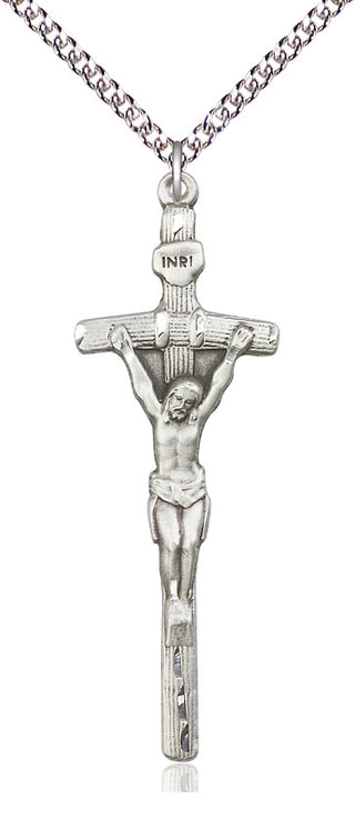 Sterling Silver Papal Crucifix Medal Catholic Jewelry