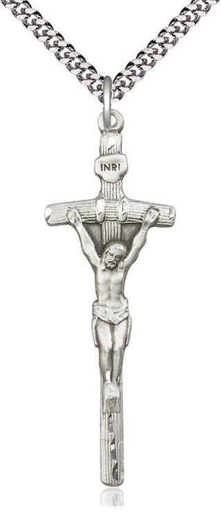 Sterling Silver Papal Crucifix Medal Catholic Jewelry