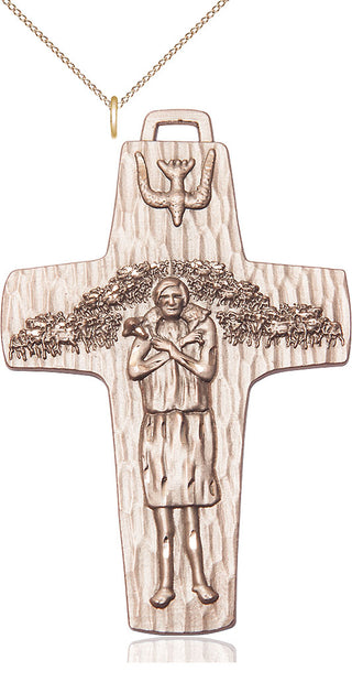 14kt Gold Papal Crucifix Medal