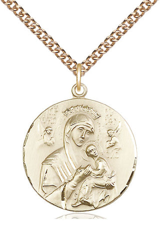 14kt Gold Our Lady of Perpetual Help Medal