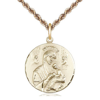14kt Gold Our Lady of Perpetual Help Medal