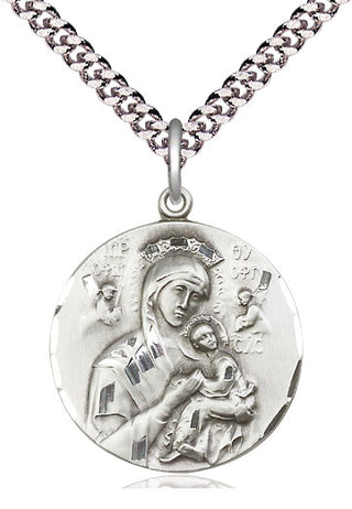 Sterling Silver Our Lady of Perpetual Help Medal Catholic Jewelry