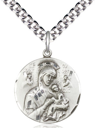 Sterling Silver Our Lady of Perpetual Help Medal Catholic Jewelry
