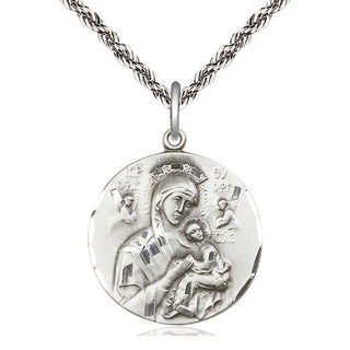 Sterling Silver Our Lady of Perpetual Help Medal Catholic Jewelry